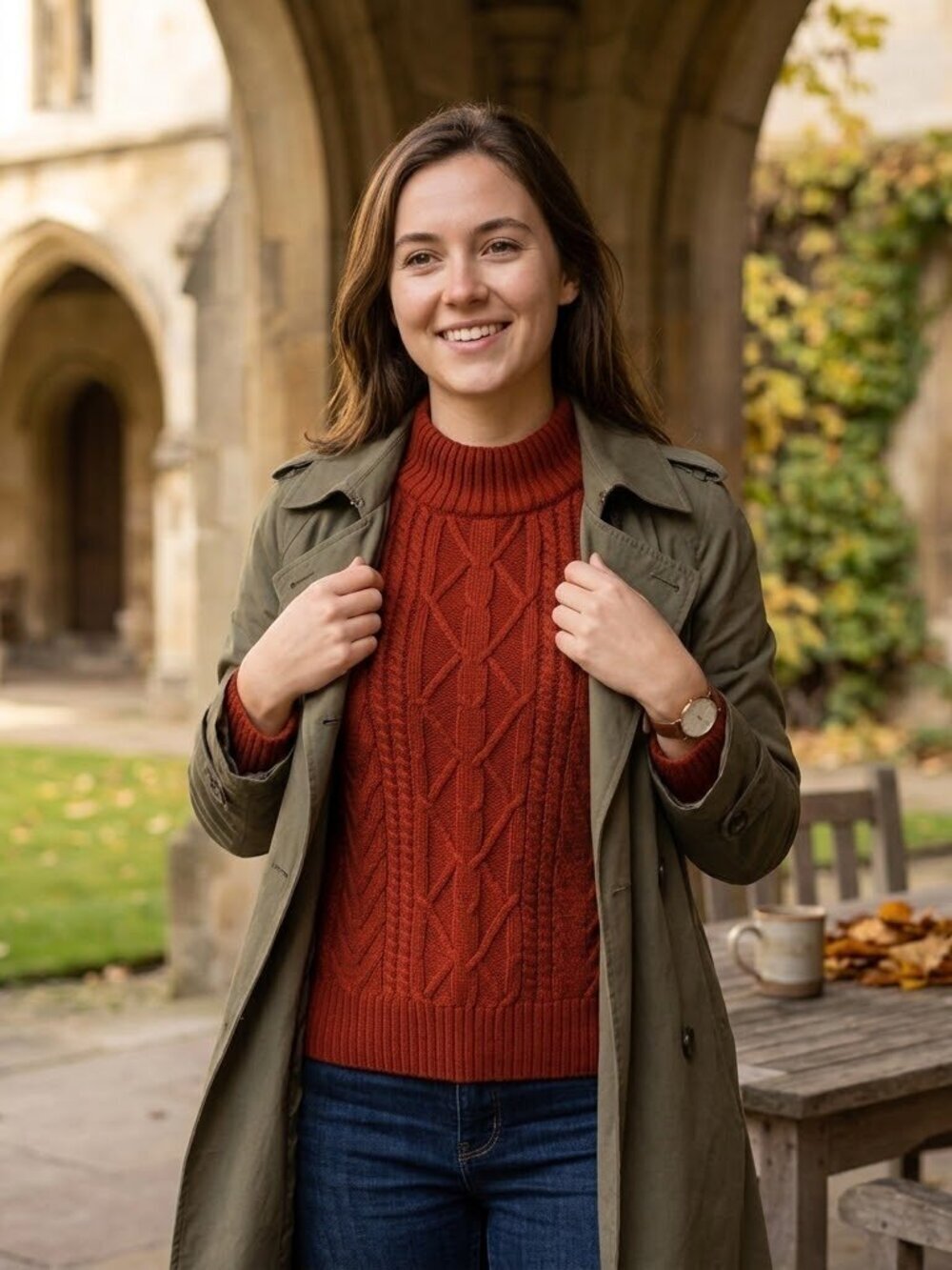 Red turtleneck sweater - Size S
